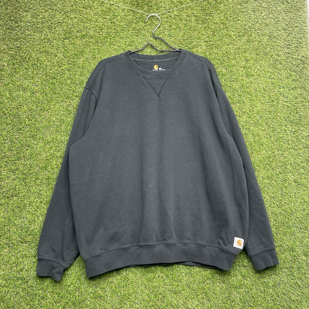 Carhartt Sweatshirt Mens 2XL Boxy Outdoor Workwear Y2K Streetwear Thermal Lined